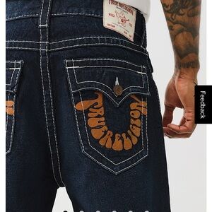 True Religion Men's Dark Blue Jeans